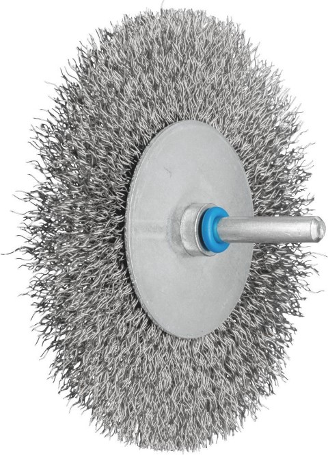 PFERD MOUNTED WHEEL BRUSH CRIMPED S/STEEL 100X10X6MM RBU 0.30 SG POS